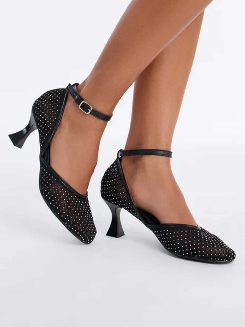 Rhinestone Studded Kitten Heel Pumps NEW 🏷️